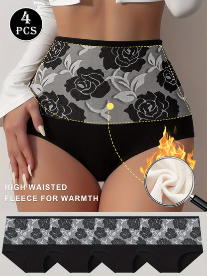 Cotton Comfort High-Waist Briefs – 4-Piece Set