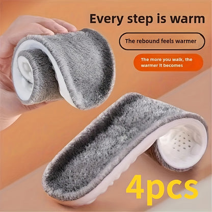 Thermal Plush Insoles – 4-Pack Winter Shoe Inserts