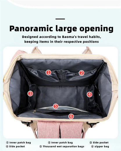 Ruffle Diaper Backpack – Stylish & Multifunctional Baby Bag