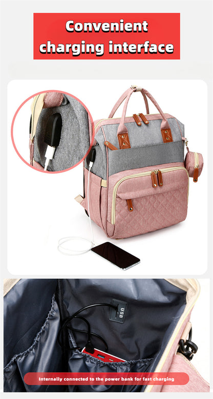 Ruffle Diaper Backpack – Stylish & Multifunctional Baby Bag