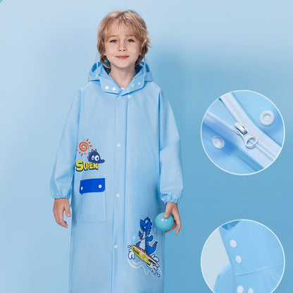 Girls' Bunny Raincoat – Hooded Waterproof Jacket with Backpack Pocket