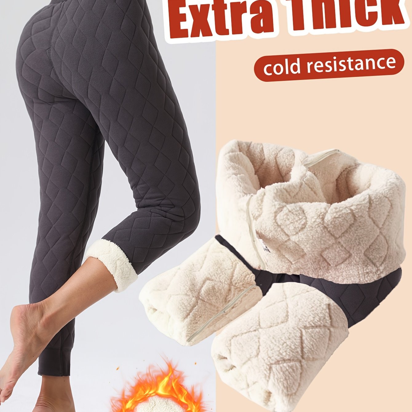 Women's Thermal Leggings – Fleece-Lined High-Waisted Bootcut