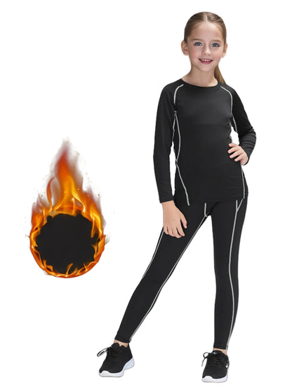 Kids Thermal Underwear Set – Fleece-Lined Base Layer