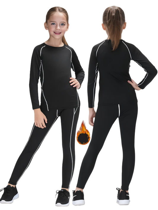 Kids Thermal Underwear Set – Fleece-Lined Base Layer