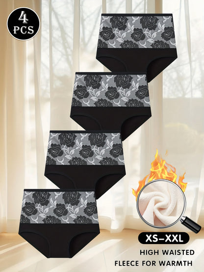 Cotton Comfort High-Waist Briefs – 4-Piece Set