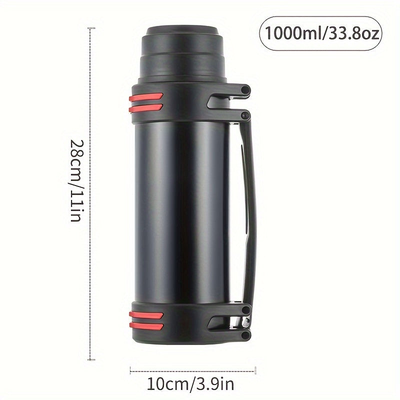 Black Stainless Steel Water Bottle – Sleek &amp; Durable