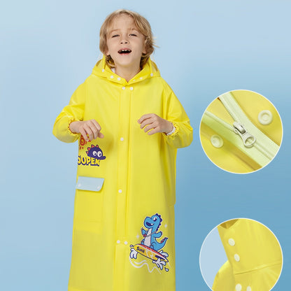 Girls' Bunny Raincoat – Hooded Waterproof Jacket with Backpack Pocket