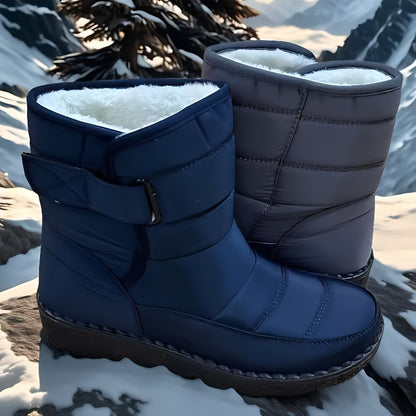 Winter Snow Boots – Fleece-Lined High-Tube Flat Boots