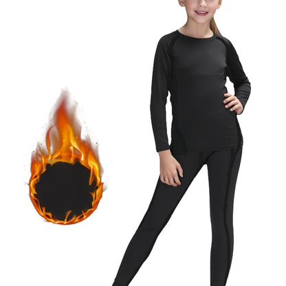 Kids Thermal Underwear Set – Fleece-Lined Base Layer
