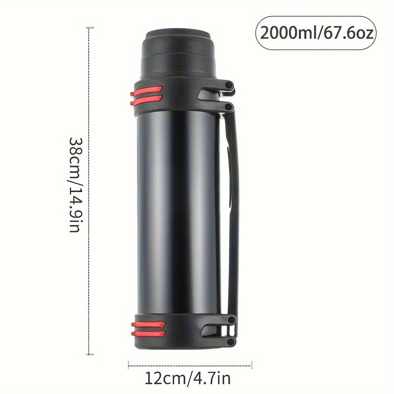 Black Stainless Steel Water Bottle – Sleek &amp; Durable
