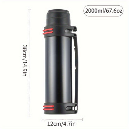 Black Stainless Steel Water Bottle – Sleek &amp; Durable
