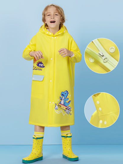 Girls' Bunny Raincoat – Hooded Waterproof Jacket with Backpack Pocket