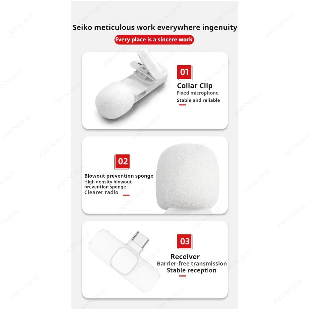 🎤 AirSync K1 Wireless Lavalier Microphone