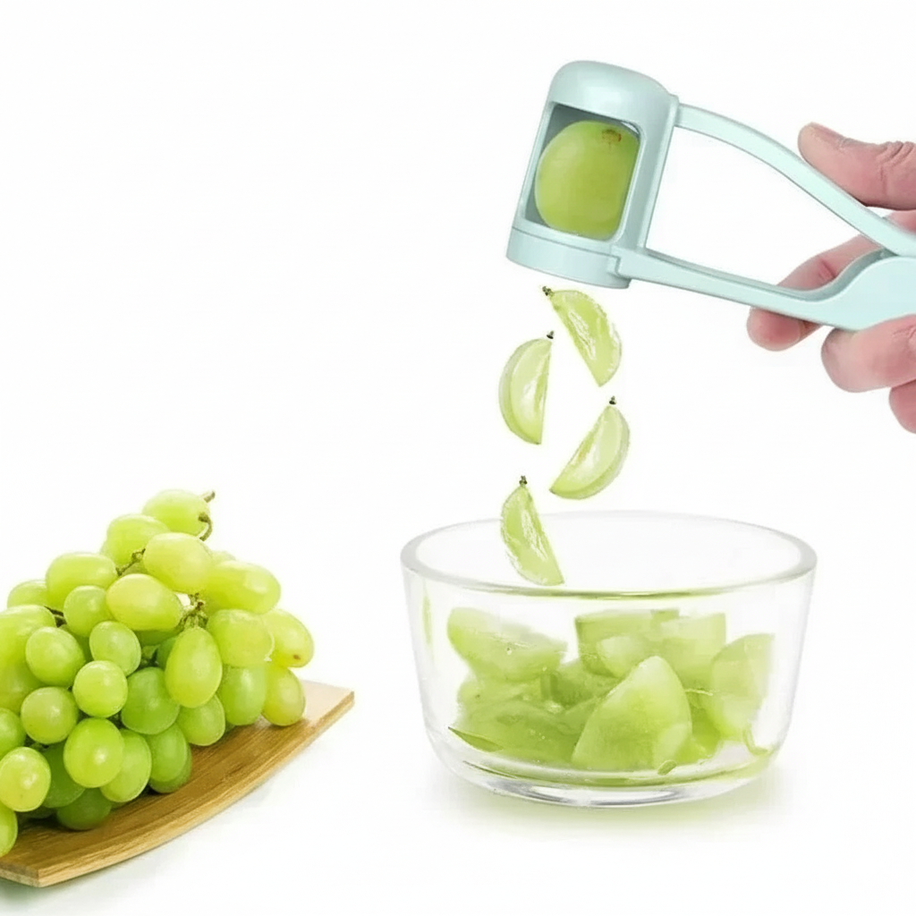 Grape & Tomato Cutter – Safe Slicer for Kids & Adults