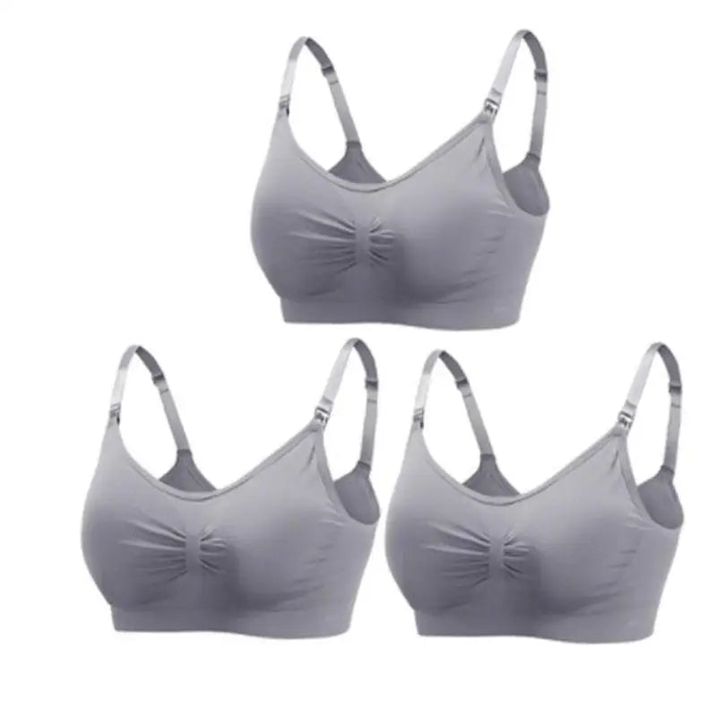 Maternity Nursing Bra – 3-Pack Seamless Cotton Bras