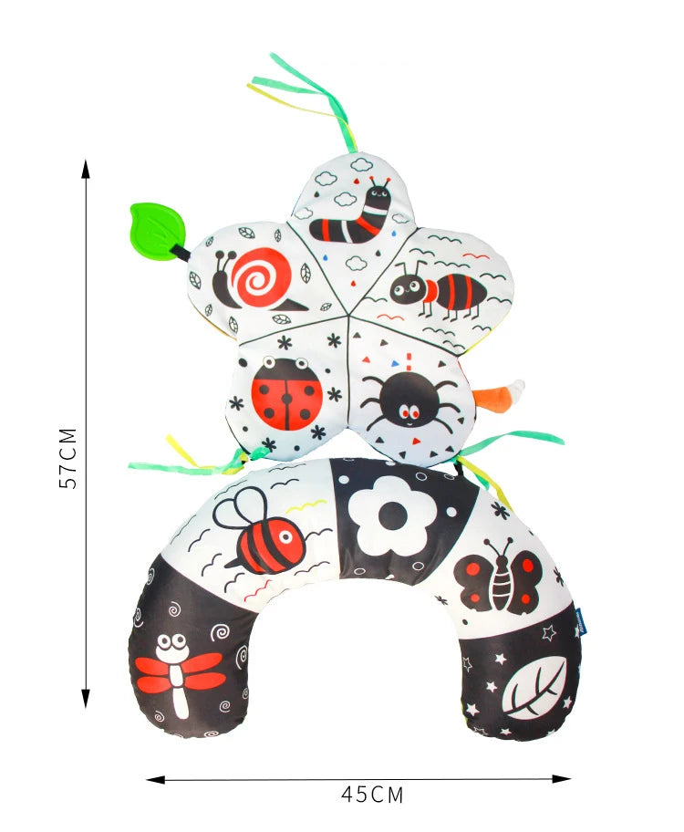 Baby Pillow Tummy Time Toy – Sensory Head-Up Training Pillow