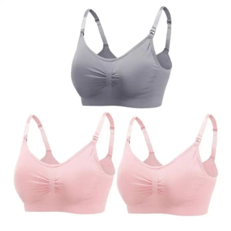Maternity Nursing Bra – 3-Pack Seamless Cotton Bras