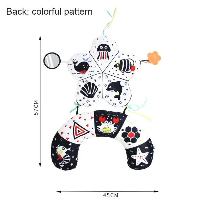 Baby Pillow Tummy Time Toy – Sensory Head-Up Training Pillow