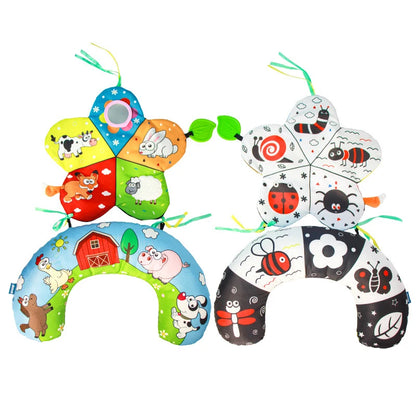 Baby Pillow Tummy Time Toy – Sensory Head-Up Training Pillow