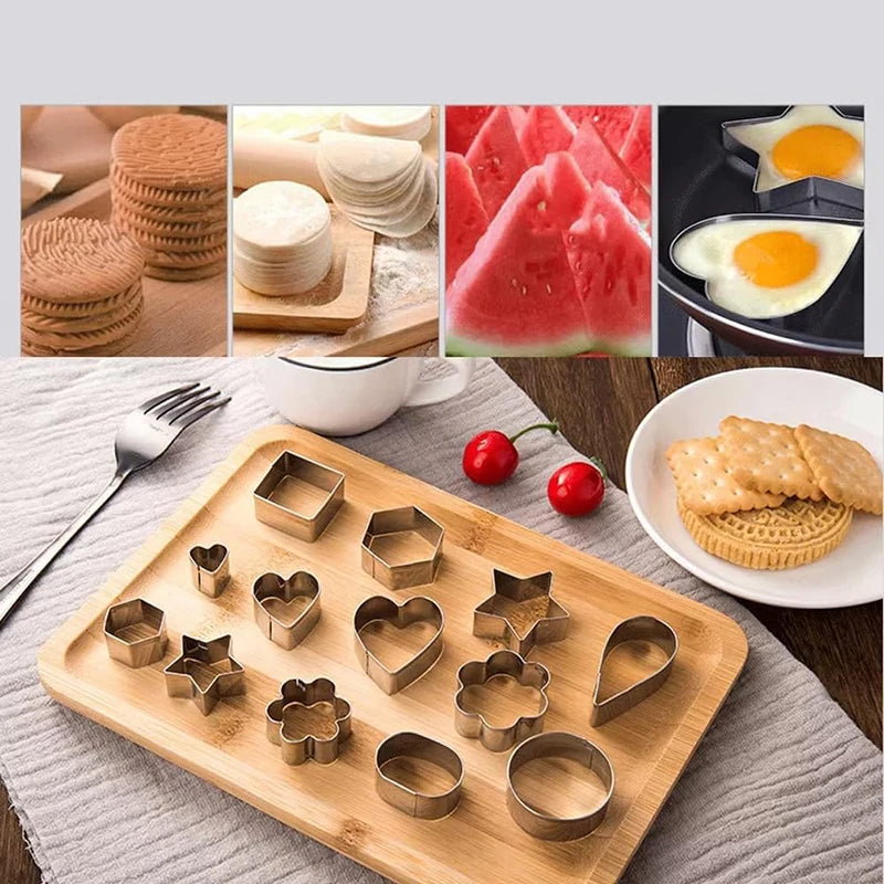 30-Piece Stainless Steel Cookie Cutter Set – Mini Shapes for Baking Fun