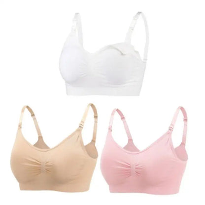 Maternity Nursing Bra – 3-Pack Seamless Cotton Bras