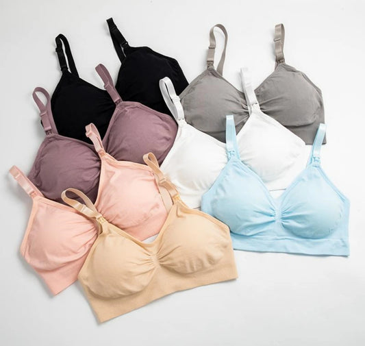 Maternity Nursing Bra – 3-Pack Seamless Cotton Bras
