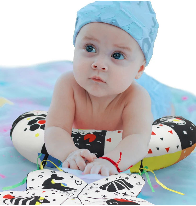 Baby Pillow Tummy Time Toy – Sensory Head-Up Training Pillow