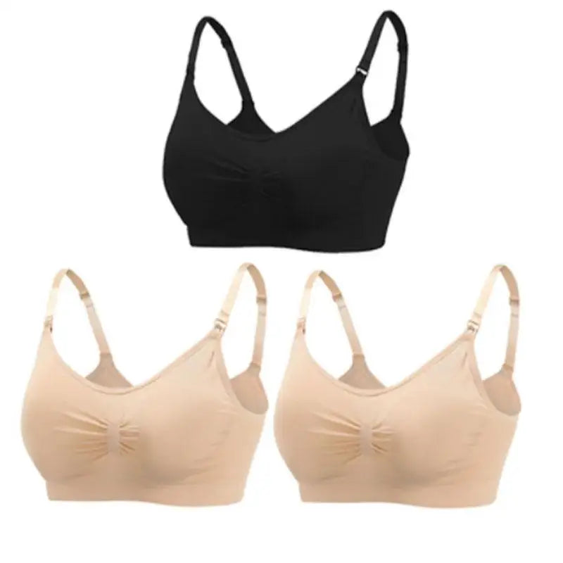 Maternity Nursing Bra – 3-Pack Seamless Cotton Bras
