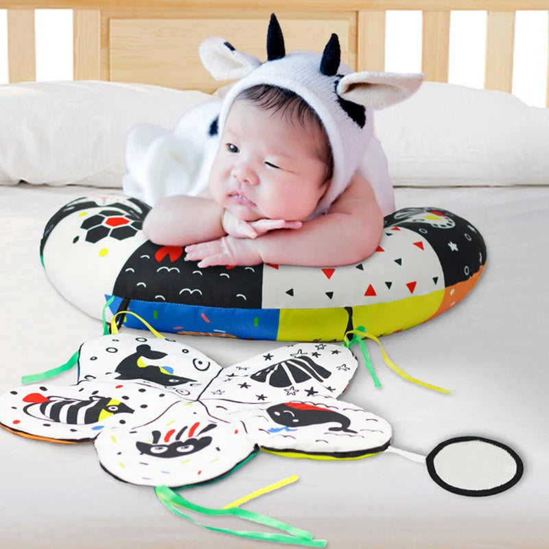 Baby Pillow Tummy Time Toy – Sensory Head-Up Training Pillow