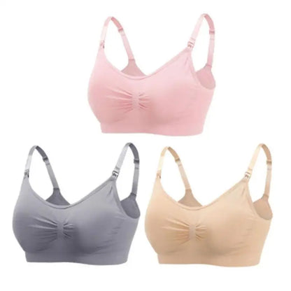 Maternity Nursing Bra – 3-Pack Seamless Cotton Bras