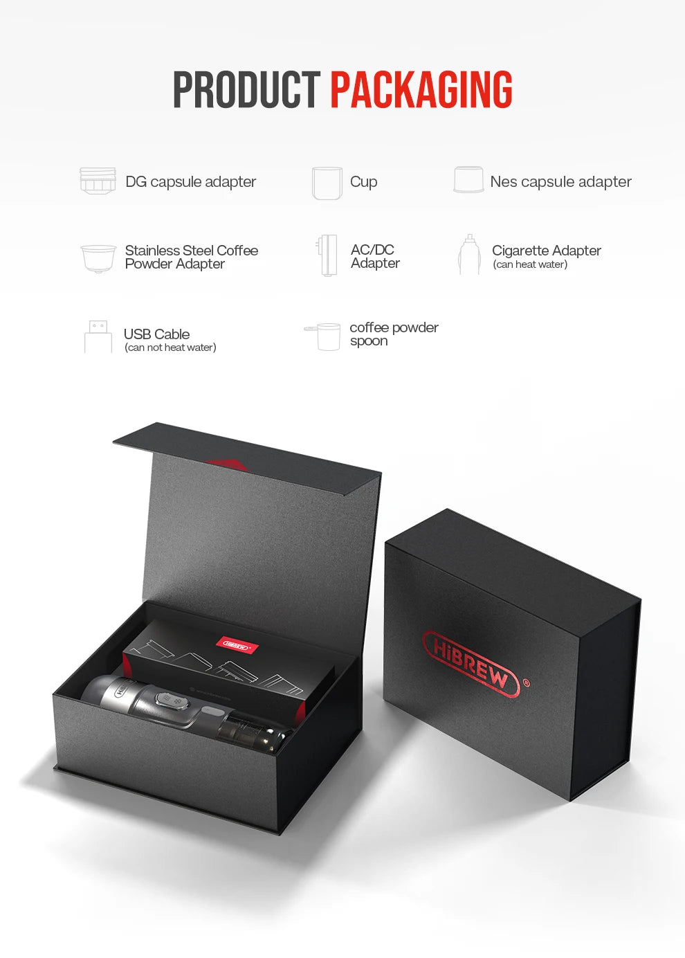 HiBREW MiniBarista Espresso Machine – Compact Power, Café-Quality Taste