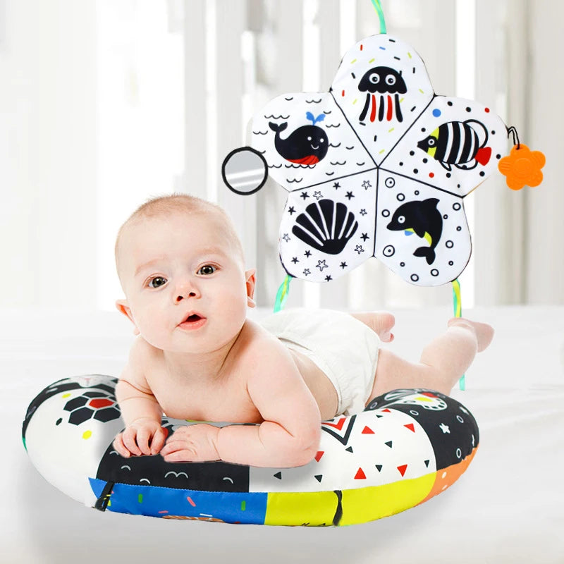 Baby Pillow Tummy Time Toy – Sensory Head-Up Training Pillow