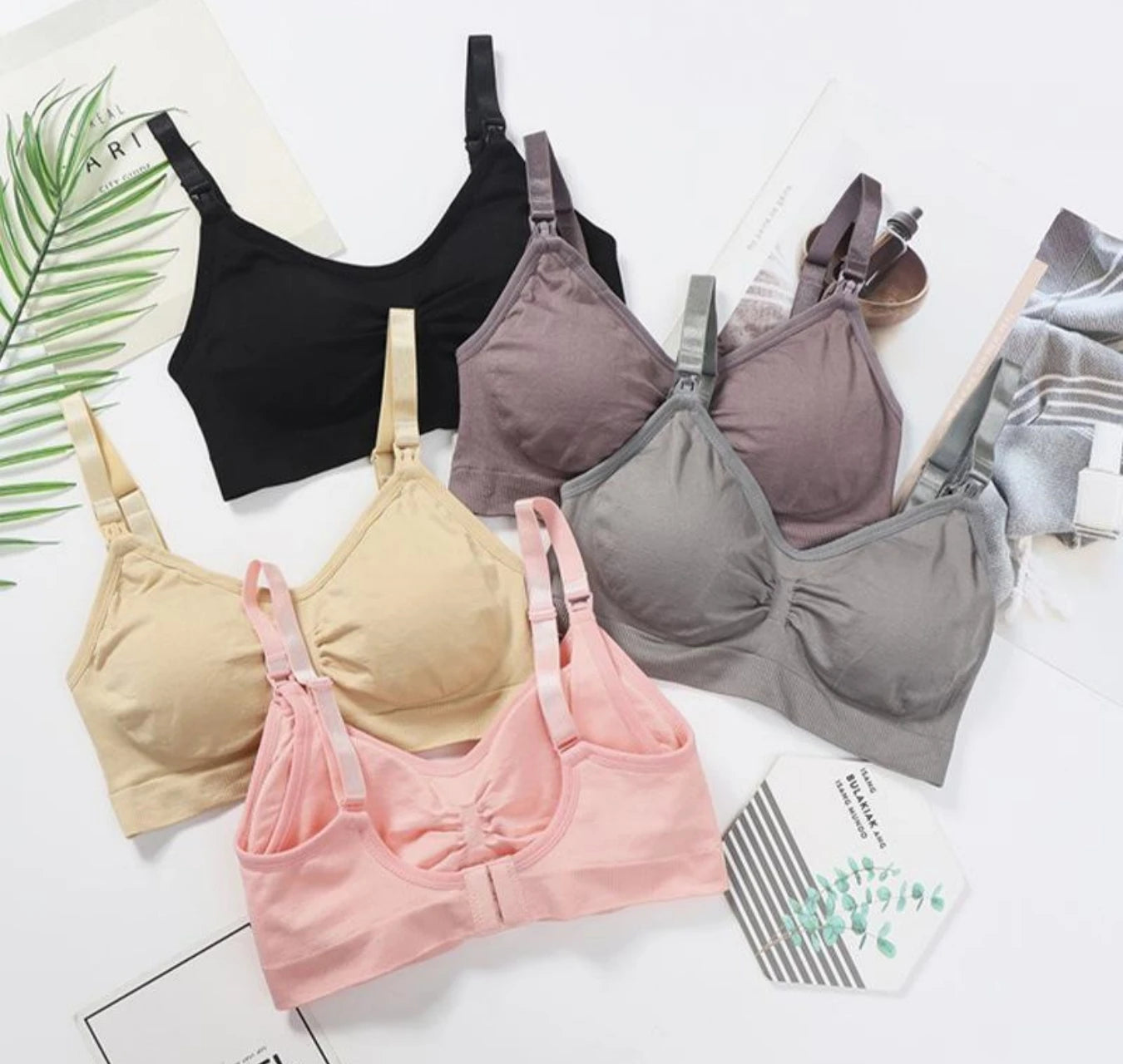 Maternity Nursing Bra – 3-Pack Seamless Cotton Bras