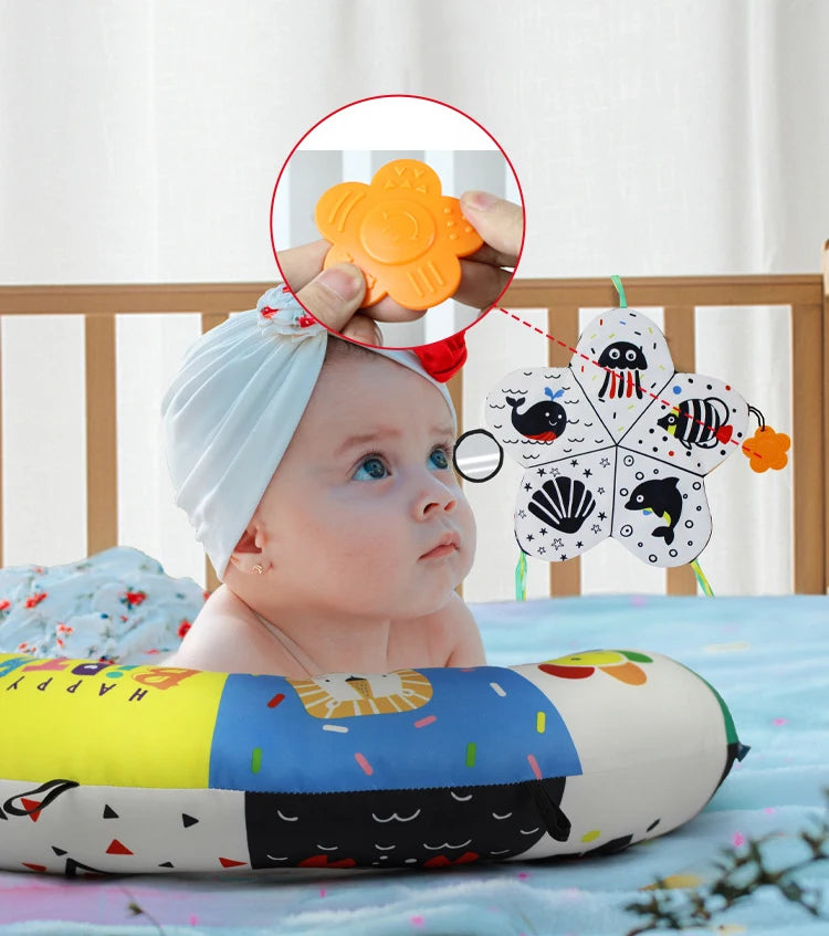 Baby Pillow Tummy Time Toy – Sensory Head-Up Training Pillow