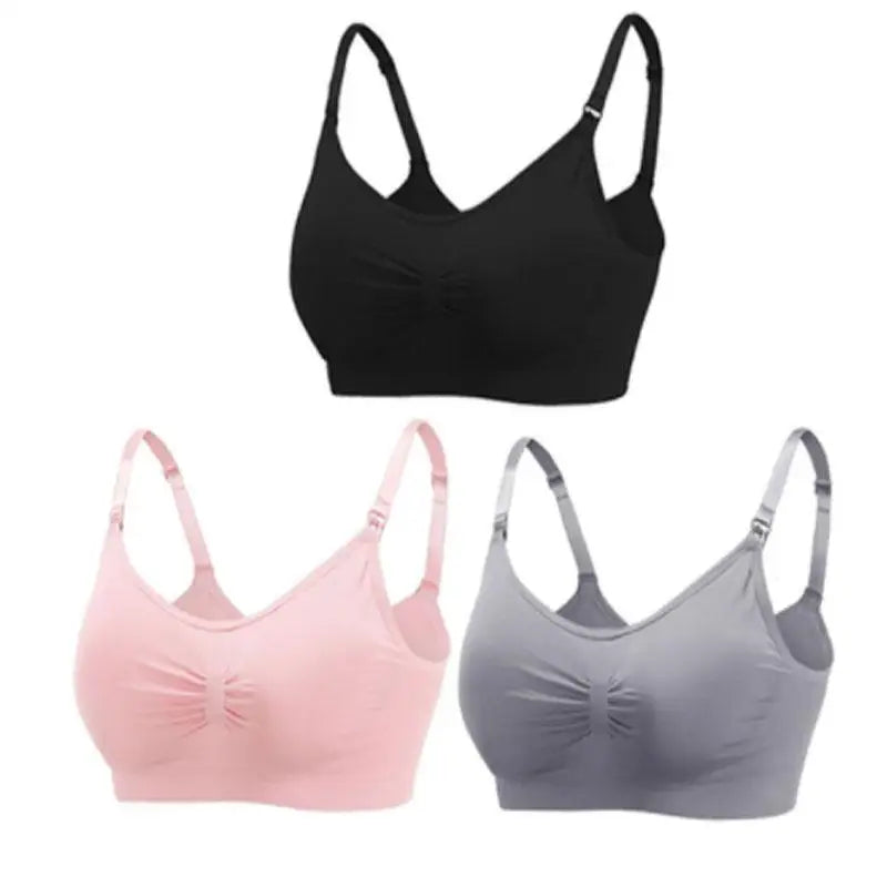Maternity Nursing Bra – 3-Pack Seamless Cotton Bras
