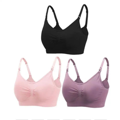 Maternity Nursing Bra – 3-Pack Seamless Cotton Bras