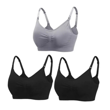 Maternity Nursing Bra – 3-Pack Seamless Cotton Bras