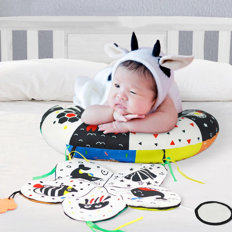 Baby Pillow Tummy Time Toy – Sensory Head-Up Training Pillow
