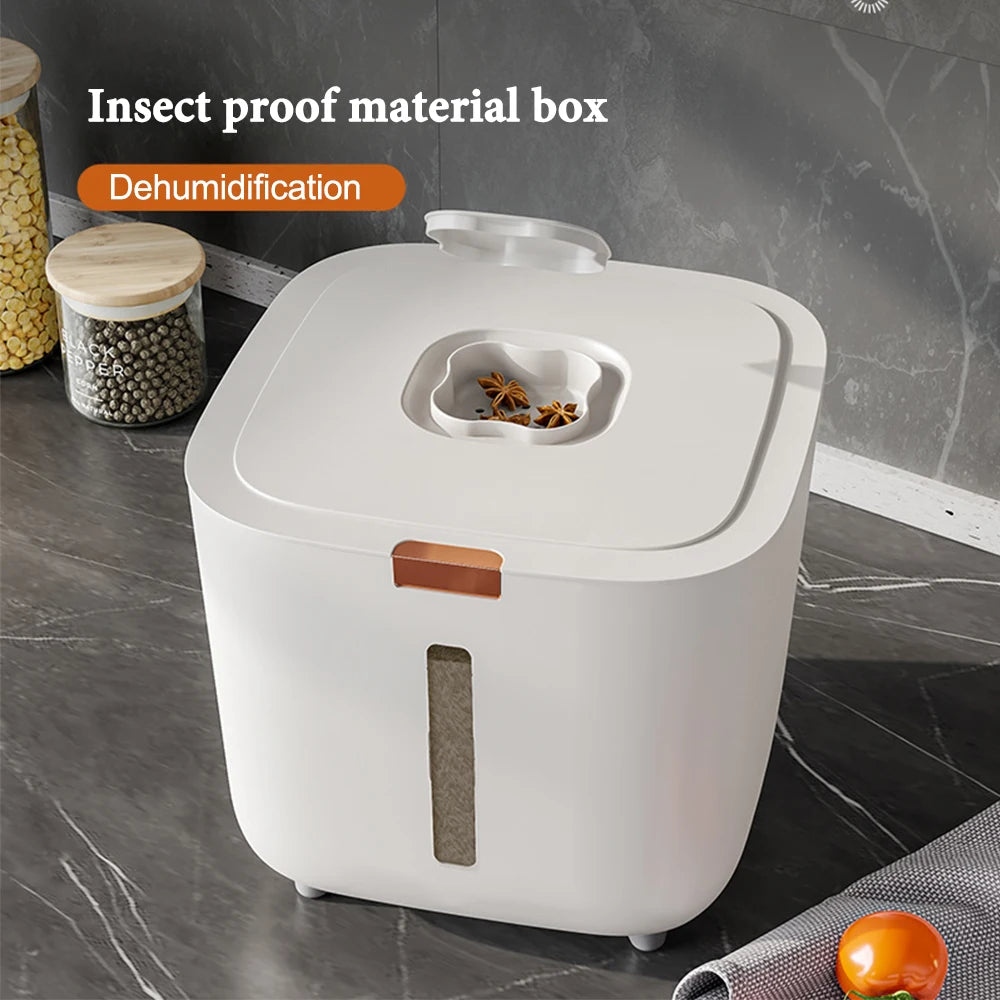 Grain Storage Bin – Moisture-Proof Rice Container with Lid