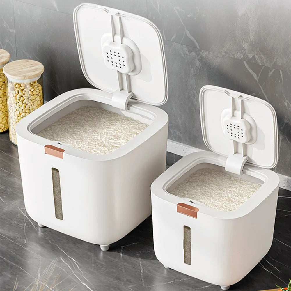Grain Storage Bin – Moisture-Proof Rice Container with Lid