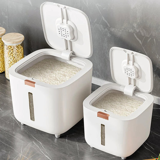 Grain Storage Bin – Moisture-Proof Rice Container with Lid