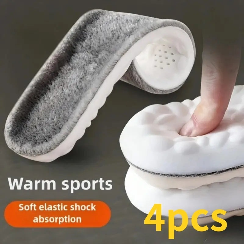 Thermal Plush Insoles – 4-Pack Winter Shoe Inserts
