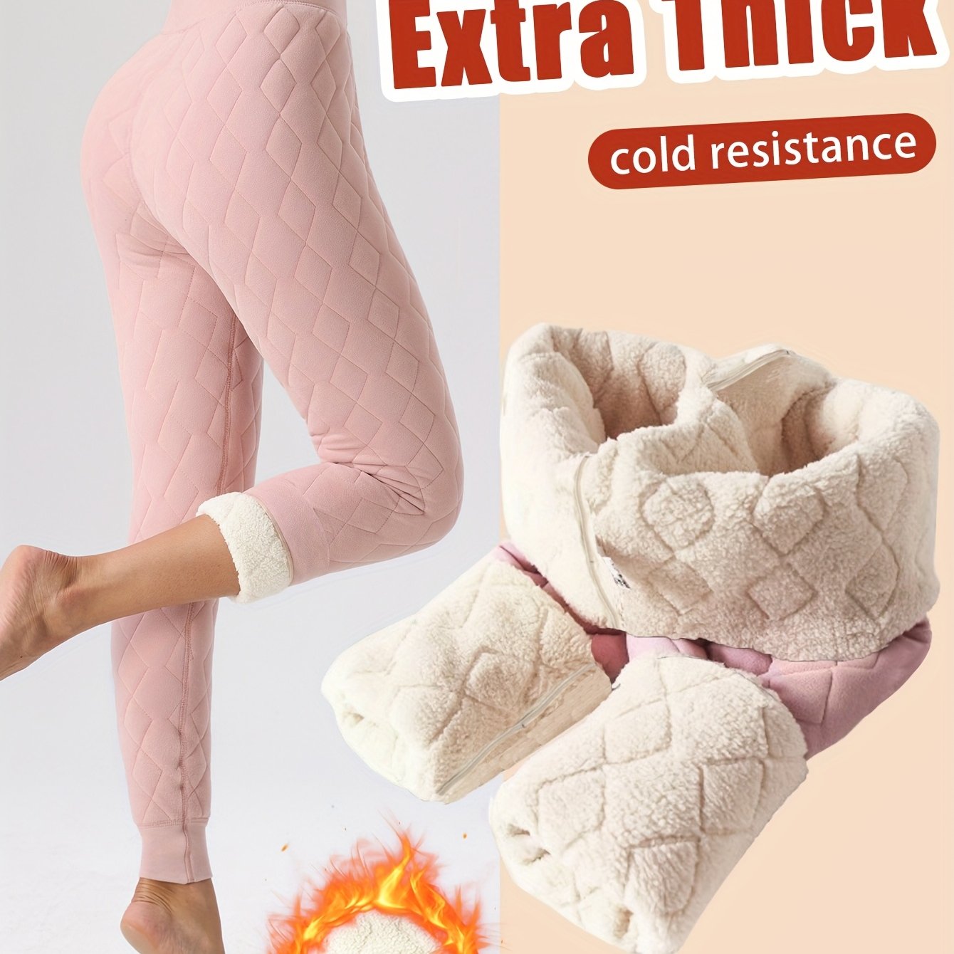 Women's Thermal Leggings – Fleece-Lined High-Waisted Bootcut