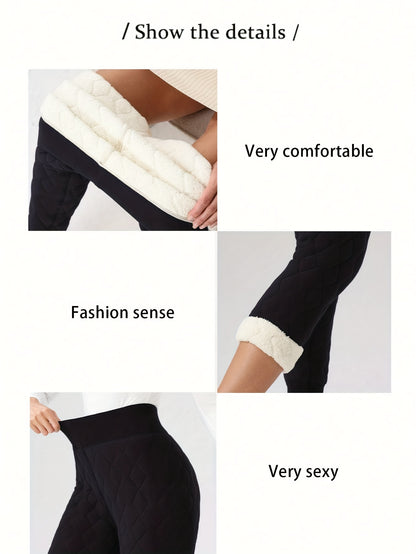 Women's Thermal Leggings – Fleece-Lined High-Waisted Bootcut