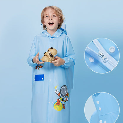 Girls' Bunny Raincoat – Hooded Waterproof Jacket with Backpack Pocket